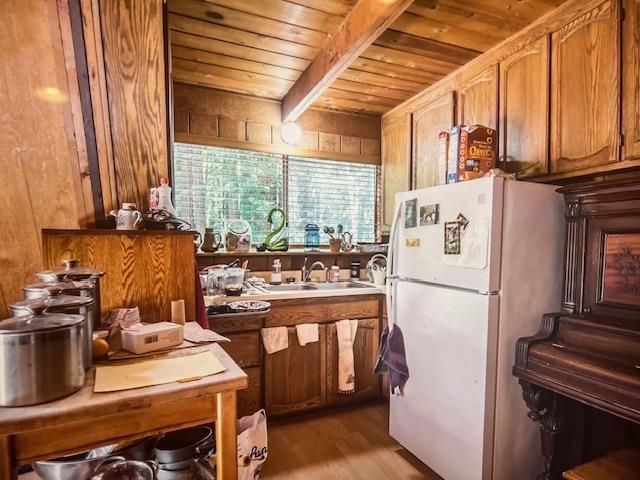 Interior, Kitchen, Wooden Beams, Wooden Ceilings, Wood Texture Flooring, Wooden Walls