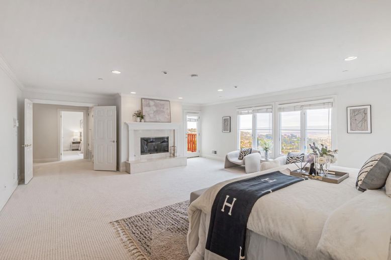 Bedroom, Fireplace, Interior, Recessed Lighting