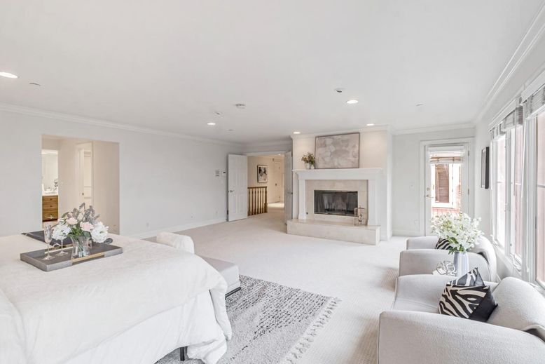 Bedroom, Fireplace, Interior, Recessed Lighting