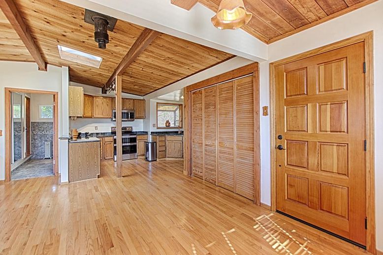 Interior, Kitchen, Stainless Steel Appliances, Wooden Beams, Wooden Ceilings, Wood Texture Flooring