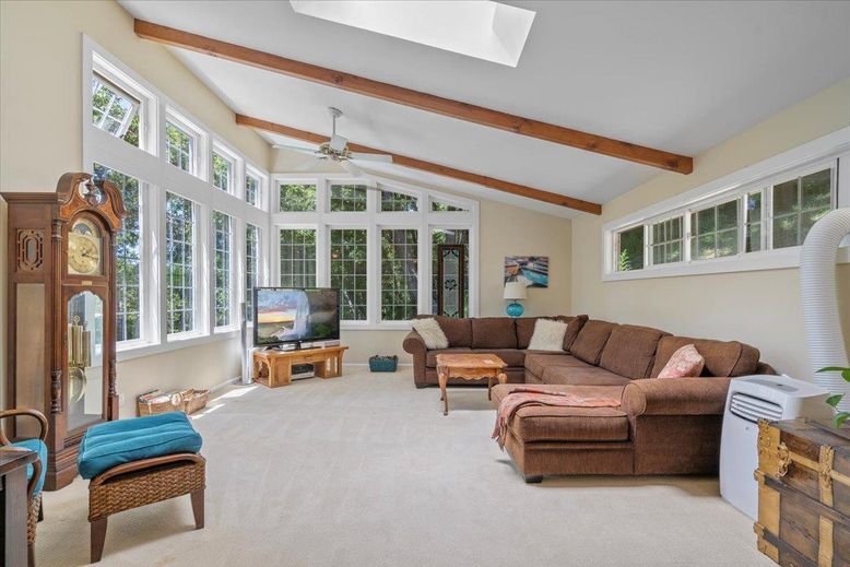 Interior, Living room, Wooden Beams