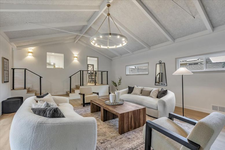 Interior, Living room, Pendant Lights, Wood Texture Flooring