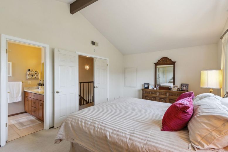 Bedroom, Interior, Pendant Lights, Wooden Beams