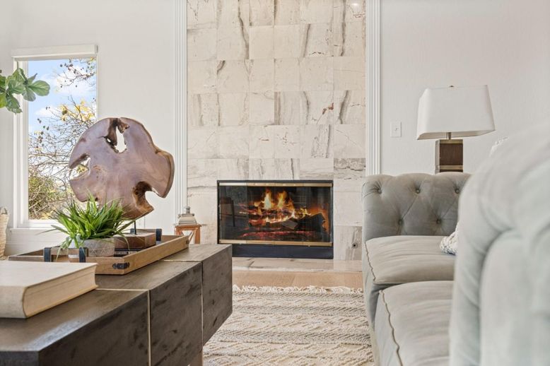 Fireplace, Interior, Stone Walls