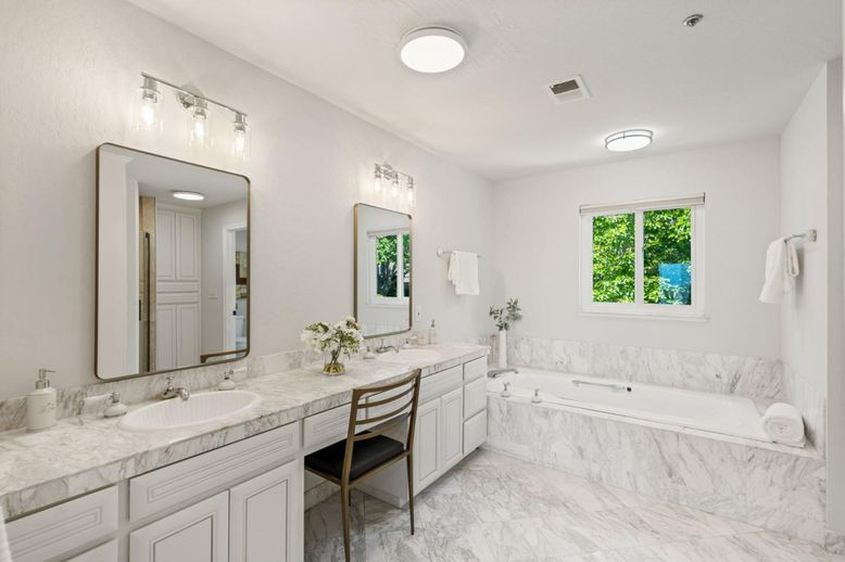 Bathroom, Dual Sink Vanities, Interior, Marble