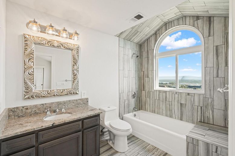 Bathroom, Interior, Wood Texture Flooring