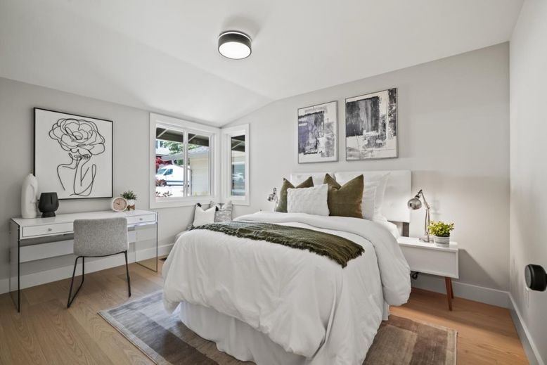Bedroom, Home Office, Interior, Wood Texture Flooring