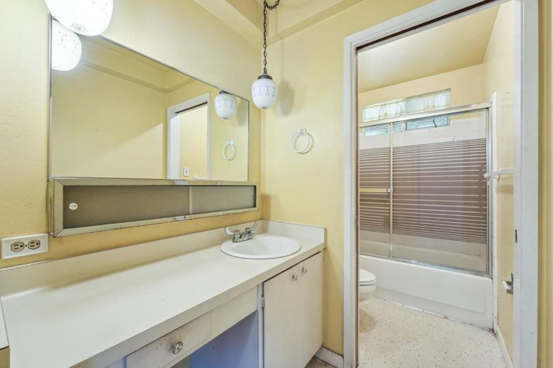 Bathroom, Glass Shower, Interior, Pendant Lights