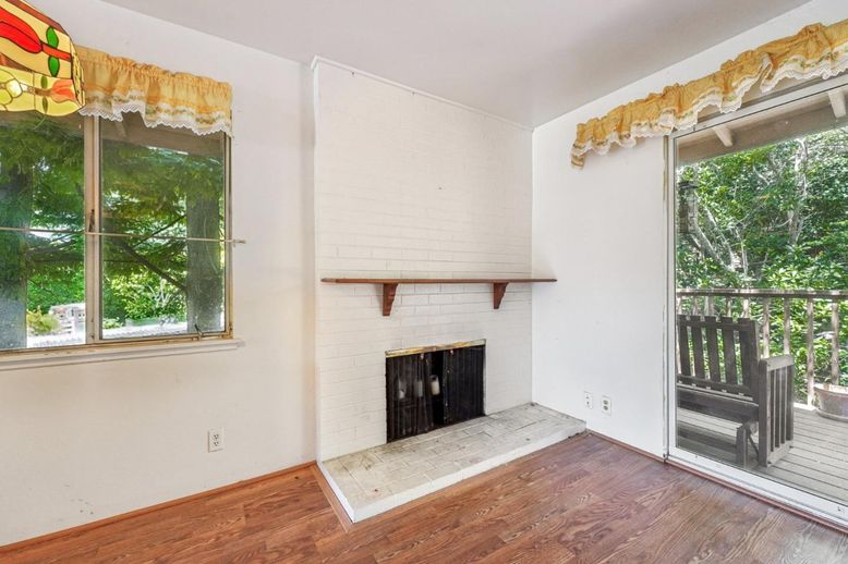 Empty room, Fireplace, Interior, Wood Texture Flooring