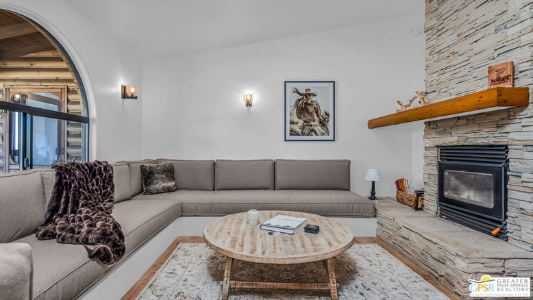 Fireplace, Interior, Living room, Stone Walls