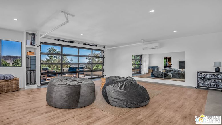 Fireplace, Interior, Recessed Lighting, Wood Texture Flooring
