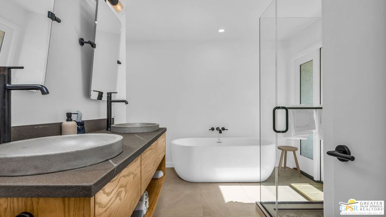Bathroom, Dual Sink Vanities, Free Standing Baths, Glass Shower, Interior, Recessed Lighting