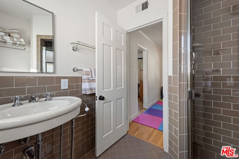 Bathroom, Glass Shower, Interior, Wood Texture Flooring