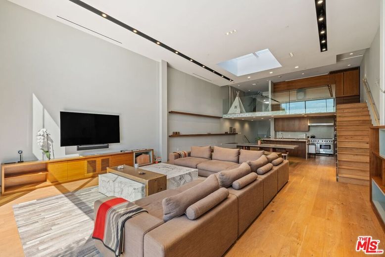 Interior, Kitchen, Living room, Recessed Lighting, Stainless Steel Appliances, Wood Texture Flooring