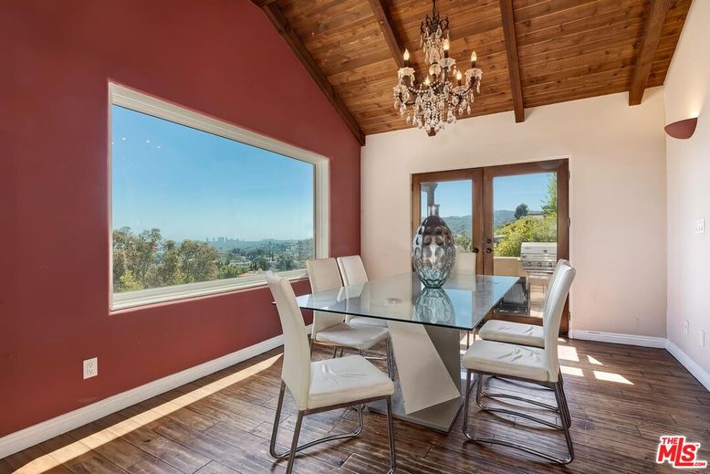 Chandelier, Dining room, Interior, Wooden Beams, Wooden Ceilings, Wood Texture Flooring