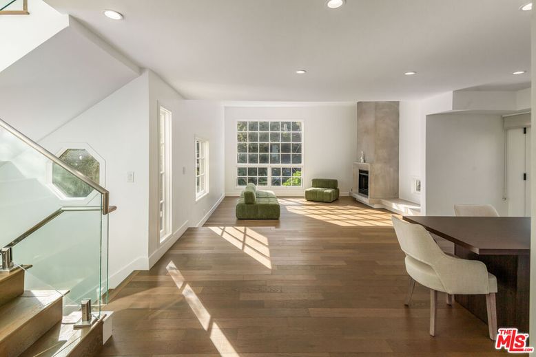 Fireplace, Interior, Recessed Lighting, Wood Texture Flooring