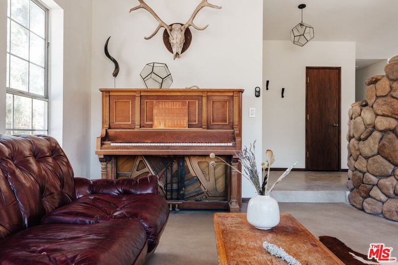 Interior, Pendant Lights, Piano, Stone Walls