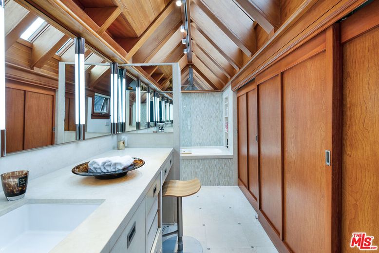 Bathroom, Dual Sink Vanities, Interior, Wooden Beams, Wooden Ceilings, Wooden Walls