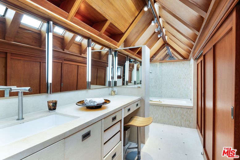 Bathroom, Dual Sink Vanities, Interior, Wooden Beams, Wooden Ceilings, Wooden Walls