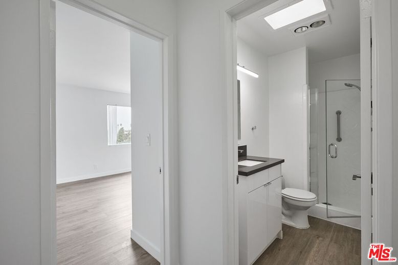 Bathroom, Glass Shower, Interior, Wood Texture Flooring