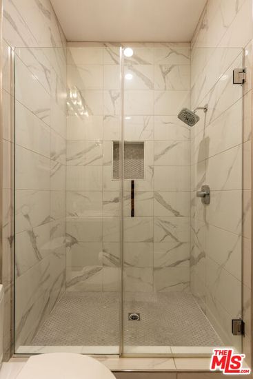 Bathroom, Glass Shower, Interior, Marble Walls