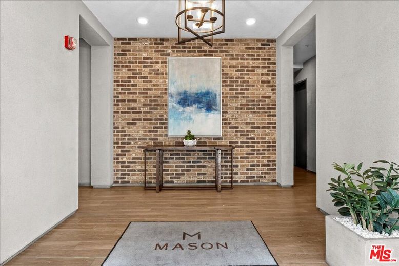 Interior, Recessed Lighting, Stone Walls, Wood Texture Flooring