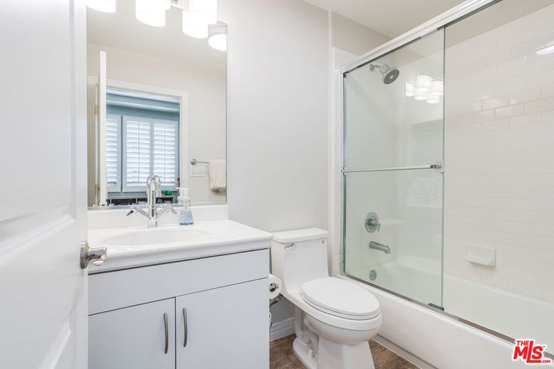 Bathroom, Glass Shower, Interior, Wood Texture Flooring