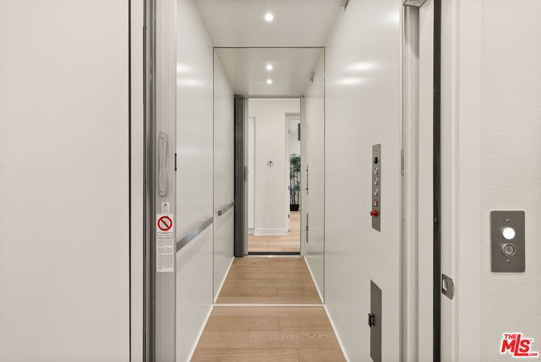 Elevator, Interior, Recessed Lighting, Wood Texture Flooring