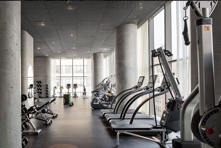 Fitness Equipment, Gym, Interior, Recessed Lighting