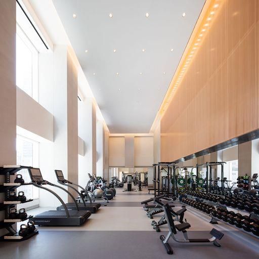 Fitness Equipment, Gym, Interior, Recessed Lighting