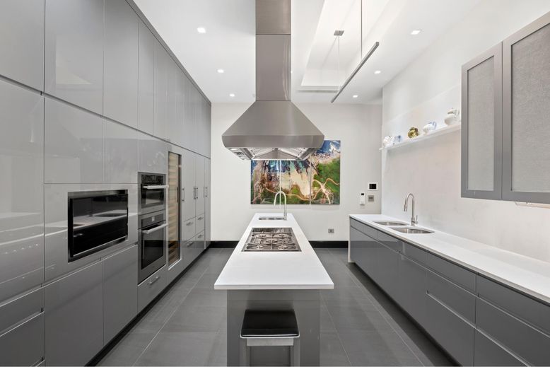 Interior, Kitchen, Pendant Lights, Recessed Lighting, Stainless Steel Appliances