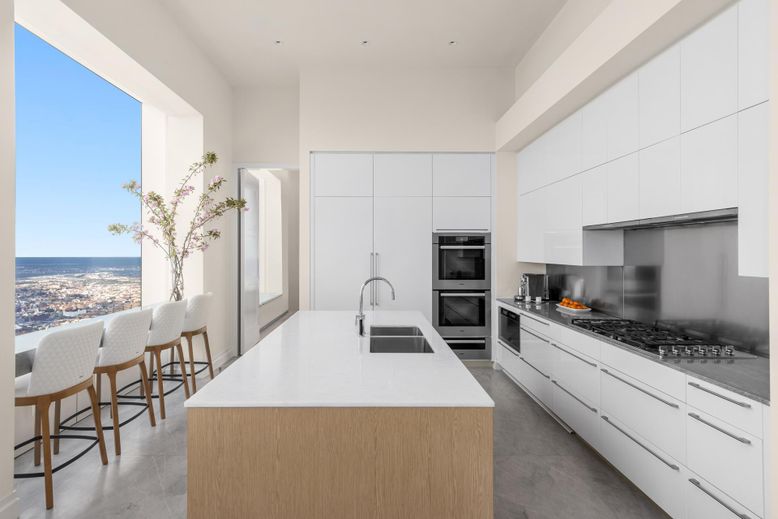 Interior, Kitchen, Recessed Lighting, Stainless Steel Appliances, Water