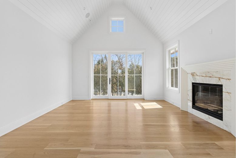 Empty room, Fireplace, Interior, Wood Texture Flooring