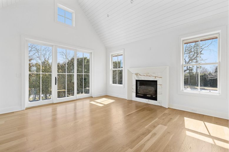 Empty room, Fireplace, Interior, Wood Texture Flooring