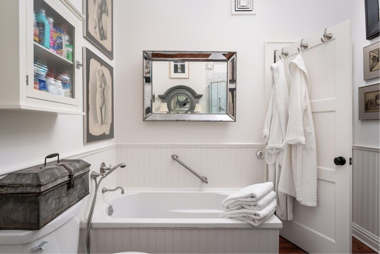 Bathroom, Interior, Wood Texture Flooring