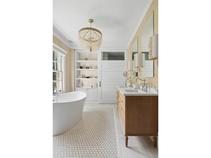 Bathroom, Chandelier, Dual Sink Vanities, Free Standing Baths, Interior