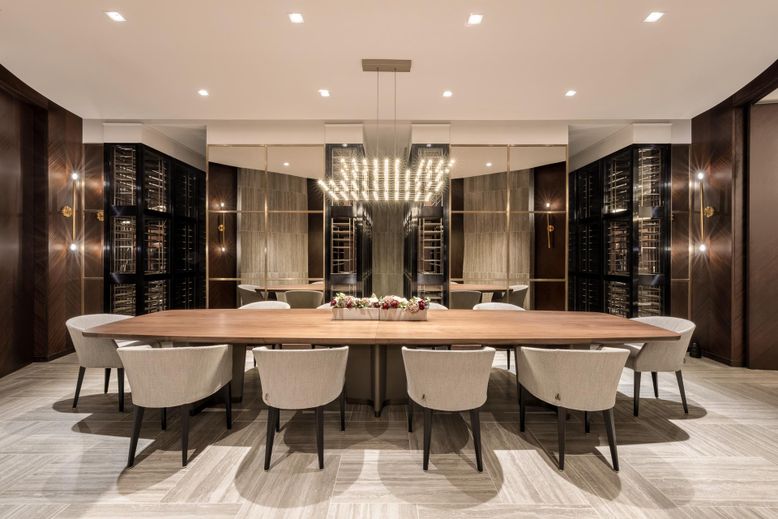 Chandelier, Dining room, Interior, Pendant Lights, Recessed Lighting, Wine Storage