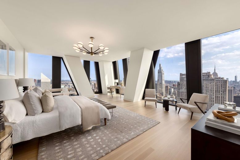 Bedroom, Chandelier, Interior, Pendant Lights, Wood Texture Flooring