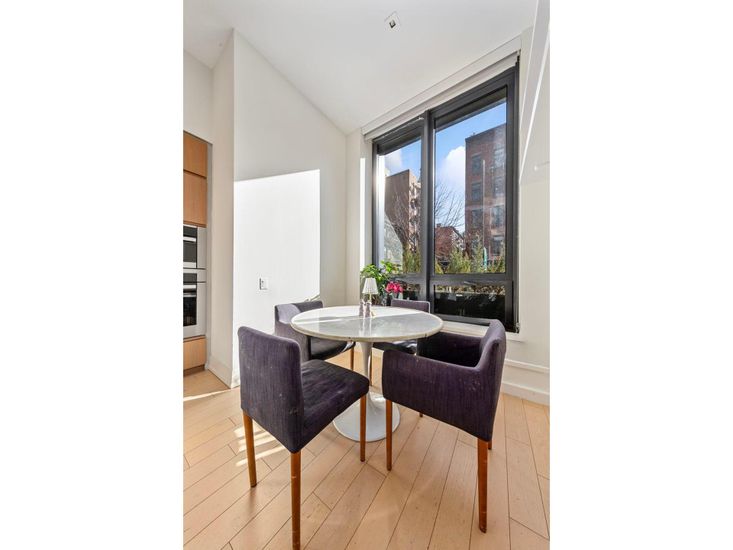 Dining room, Interior, Kitchen, Stainless Steel Appliances, Wood Texture Flooring
