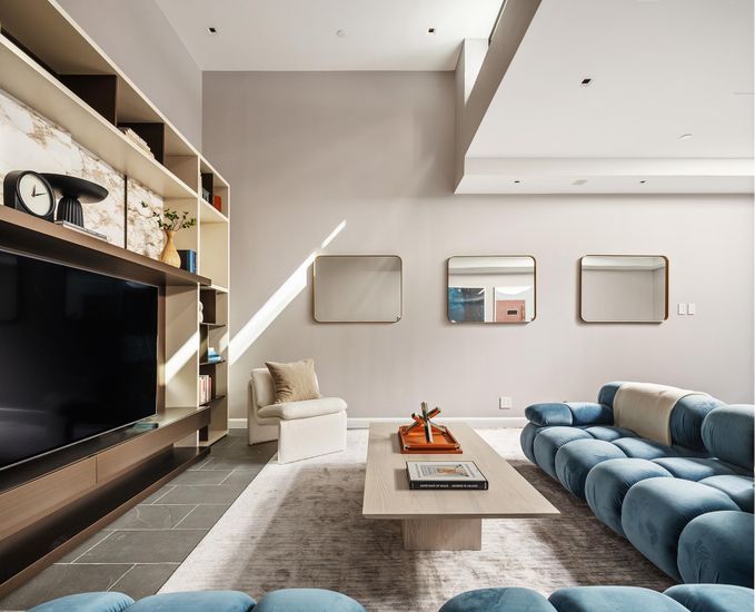 Interior, Living room, Recessed Lighting