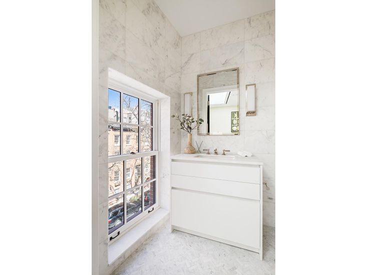Bathroom, Interior, Marble Walls