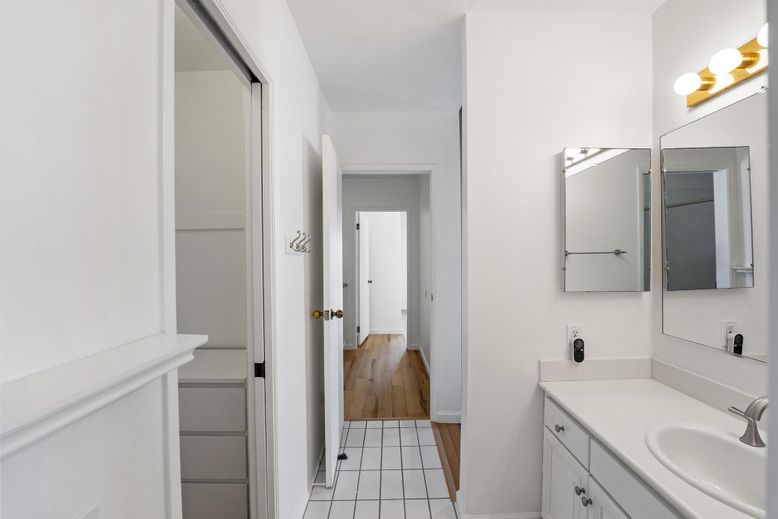 Bathroom, Dual Sink Vanities, Interior, Wood Texture Flooring