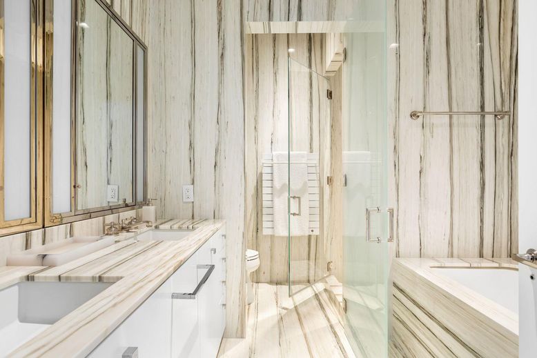 Bathroom, Dual Sink Vanities, Glass Shower, Interior