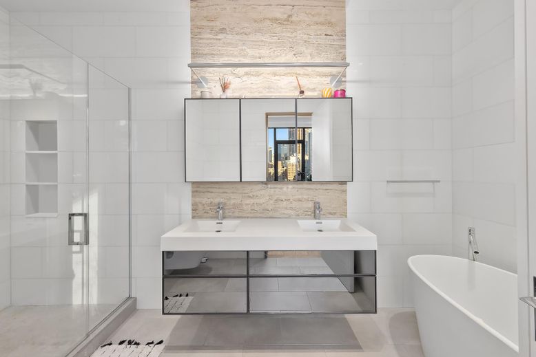 Bathroom, Free Standing Baths, Glass Shower, Interior
