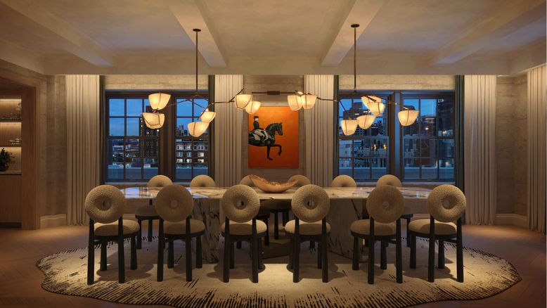 Interior, Pendant Lights, Wood Texture Flooring