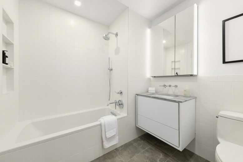 Bathroom, Interior, Recessed Lighting