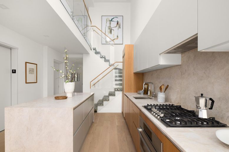 Interior, Kitchen, Wood Texture Flooring