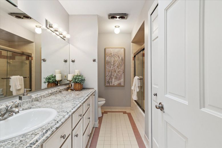 Bathroom, Dual Sink Vanities, Glass Shower, Interior