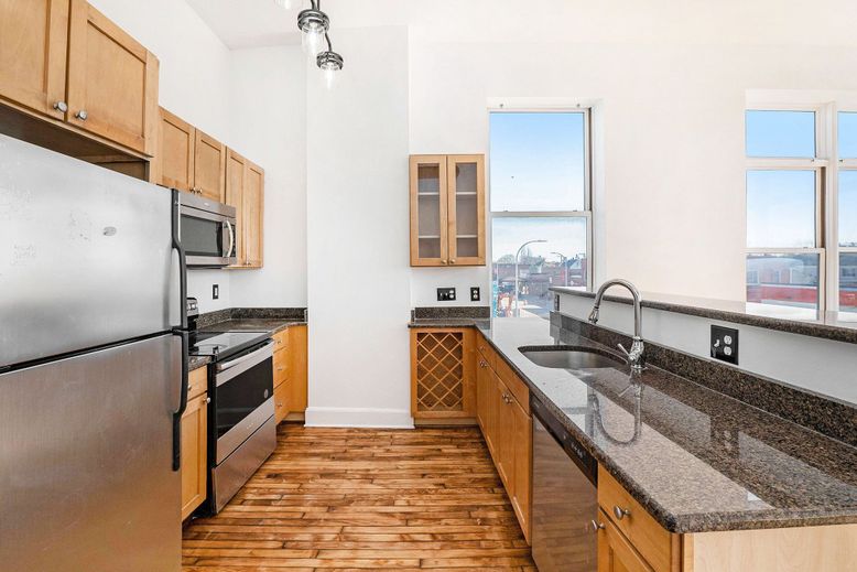 Interior, Kitchen, Wood Texture Flooring