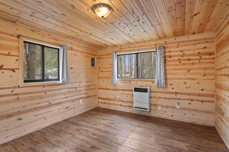 Empty room, Interior, Wooden Ceilings, Wood Texture Flooring, Wooden Walls